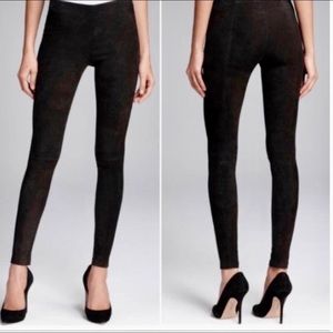 VINCE Lamb Suede Leather Leggings